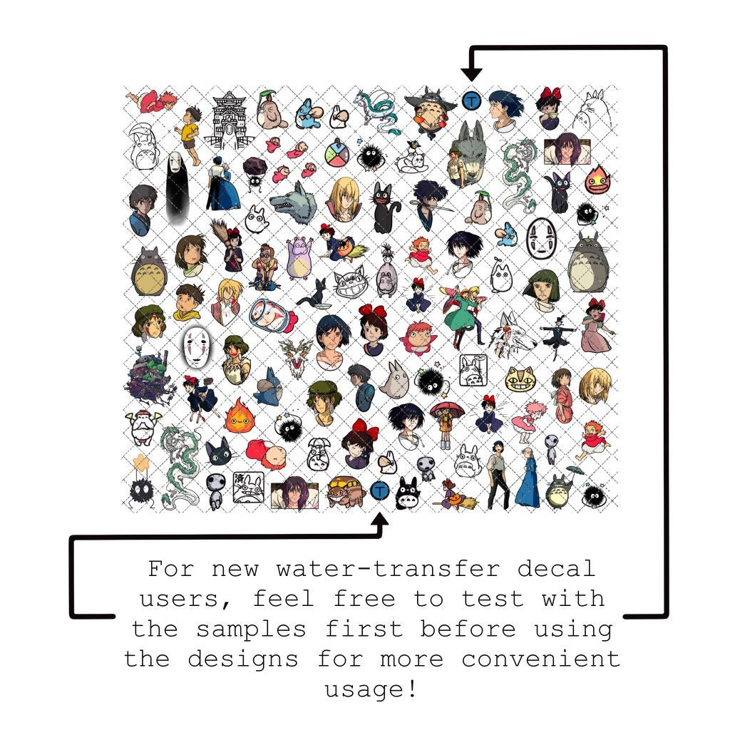 Anime Aesthetic Nail Decals: [Water-Transfer Nail Decals]