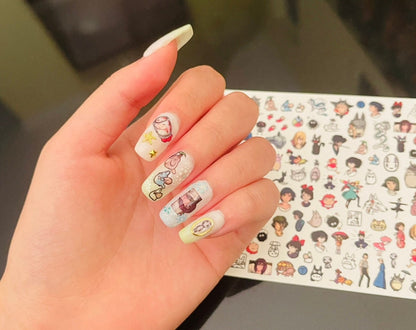 Anime Aesthetic Nail Decals: [Water-Transfer Nail Decals]