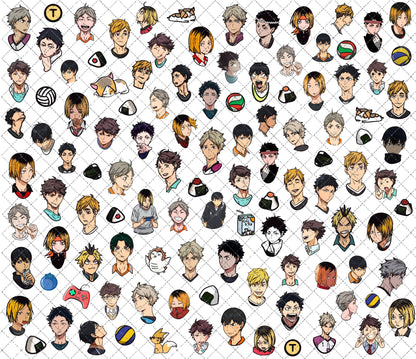 Anime HQ Pretty Setters [Water-Transfer Nail Decals]