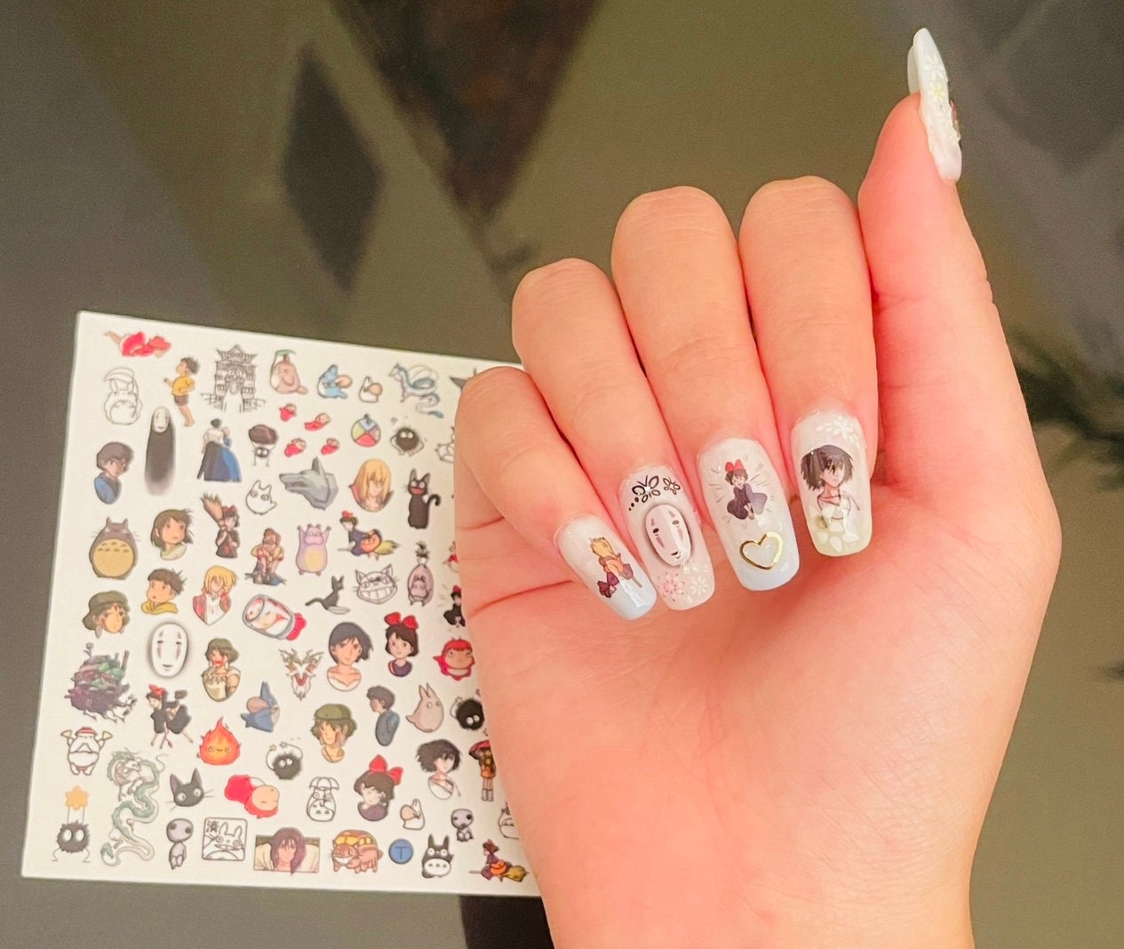 Anime Aesthetic Nail Decals: [Water-Transfer Nail Decals]